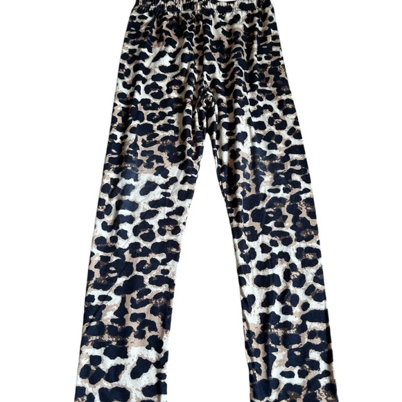 Sequins Santa Animal Print Tie Top Holiday Matching Set Holiday Outfit - Picture 4 of 7